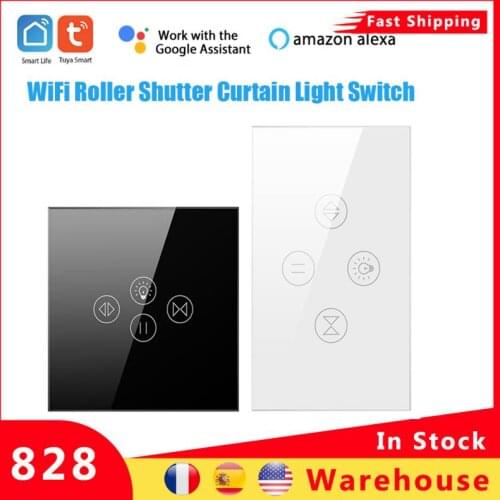 Tuya Smart Life WiFi Roller Shutter Curtain Light Switch for Electric Motorized Blinds Work for Alexa,Google home,Alice