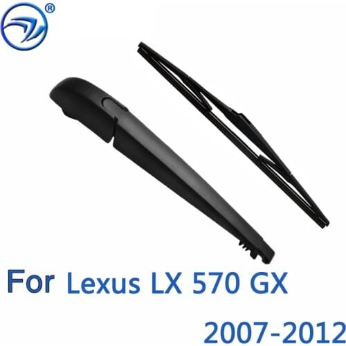 Wiper 12" Rear Wiper Blade & Arm Set Kit For Lexus LX 570 GX 2007-2012 Windshield Windscreen Rear Window