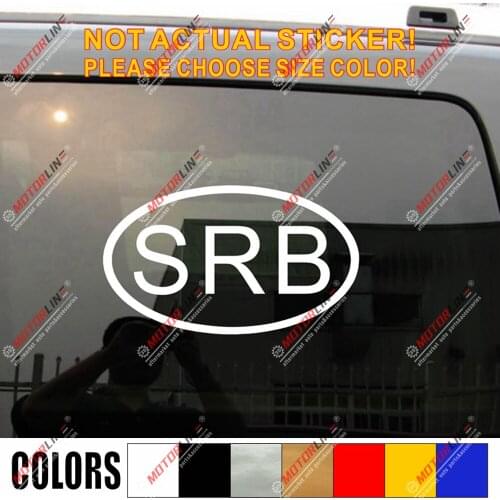 Serbia SRB oval country code Decal Sticker Serbian Car Vinyl pick size
