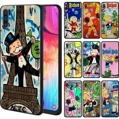 Dollar Alec Monopoly Silicone Phone Case For Samsung Galaxy A50 A10 A70 A20e A30 A40 A51 A71 M31 A20s A10 M51 Black Soft Cover