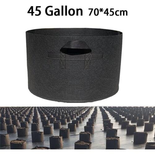 45 Gallon Plant Grow Bag Large Capacity Flower Pot Vegetable Gardening Reusable Fabric Plant Growing Bags Garden Tools Supplies