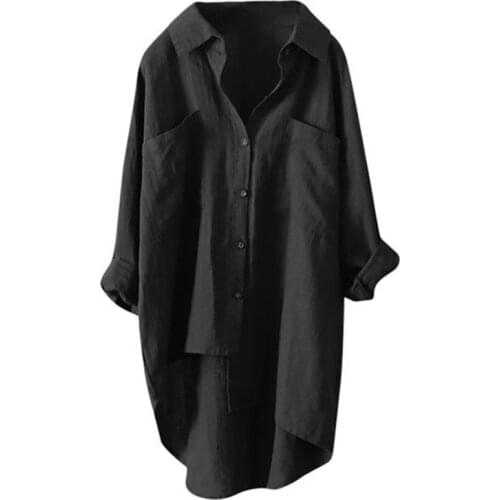 WSYORE Plus Size Casual Tops New Spring and Summer Solid Color Shirt Loose Womens Long Sleeve Blouses Female Top NS946