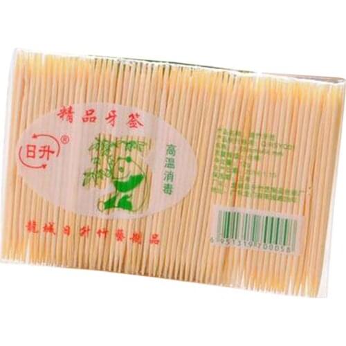 100Pcs Disposable Bamboo Wooden Toothpicks Dental Double Sided Home Restaurant
