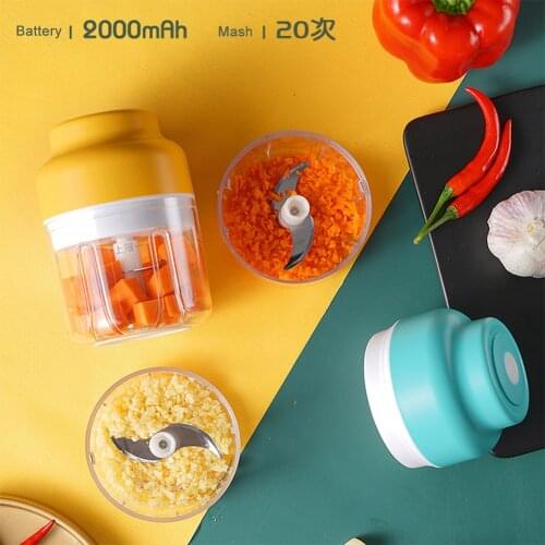 250ml Mini Electric Garlic Chopper USB Rechargeable Ginger Masher Machine Sturdy Durable Chili Vegetable Crusher Kitchen Tool