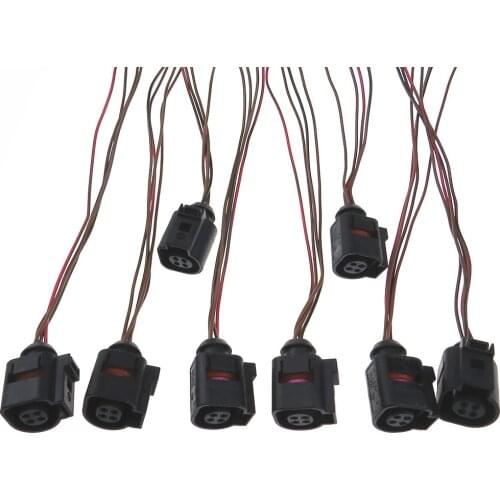 8 pcs Engine Coolant Water Temp Sensor Plug Pigtail For VW Bora Jetta Passat B5 Golf MK4 Fit Audi A4 A6 Q3 059919501A 4B0973712