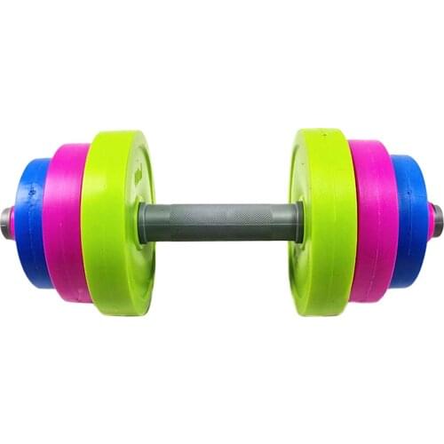Kids Fitness Weight Plate Home Gym Workout Plastic Educational Adjustable Dumbbell Toy Set Sand Water Filled Physical Training