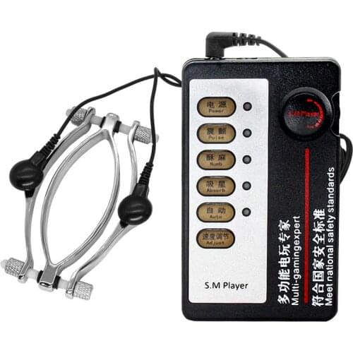 Electro Shock Labia Clip Clitoris Stimulator Vagina Speculum G-spot Masturbation Exotic Torture BDSM Bondage Sex Toys
