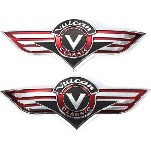Chrome ABS 3D Fuel Gas Tank Badge Emblem Decal Sticker ABS Plastic Moyorcycle For Kawasaki Vulcan Bikes Decal Sticker