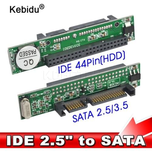 Kebidu IDE 44 pin 2.5 Inch to SATA PC Adapter Converter 1.5Gbs Support ATA 133 100 HDD CD DVD Serial Hard Disk wholesale