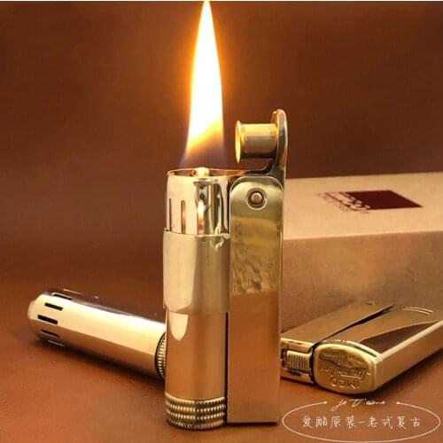 IMCO kerosine lighter pure copper windproof retro creative antique portable outdoor cigarette accessories