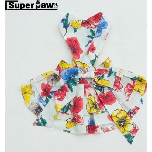 Fashion Pet Dog Bowknot Dress Summer Clothes For Small Dogs Puppy French Bulldog Chihuahua Schnauzer Yorkie Pug Clothing FHC05
