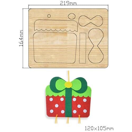 2021 New Christmas gift box Cutting Die Mold Diy Scrapbook Decoration Wooden Knife Mould Suitable For Fustelle