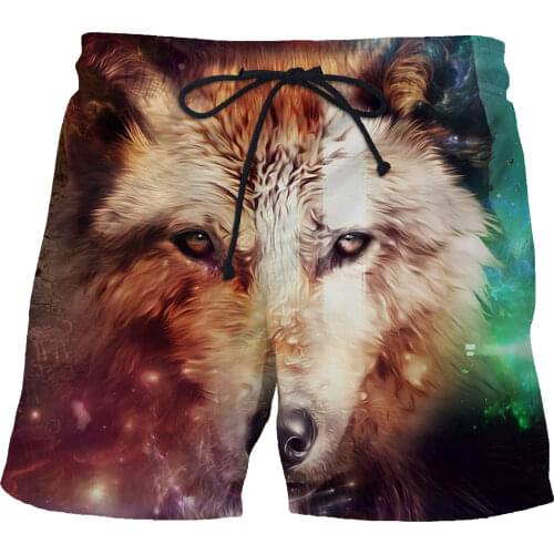 New Fashion Summer Mens Shorts For Animals Wolf 2021 Summer 3D Shorts Man Beach Short Casual Sports Pants Knee Length Shorts