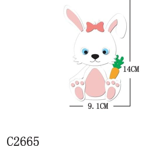 New rabbit Wooden Die Scrapbooking C2665 Cutting Dies Multiple Sizes