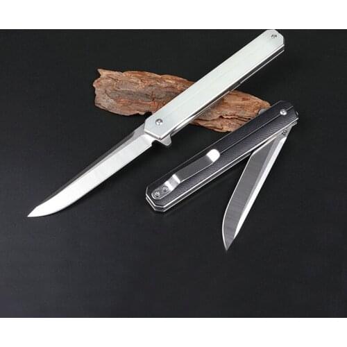 New style bearing folding knife outdoor camping tool knife sharp D2 steel blade G10 handle outdoor self-defense knife