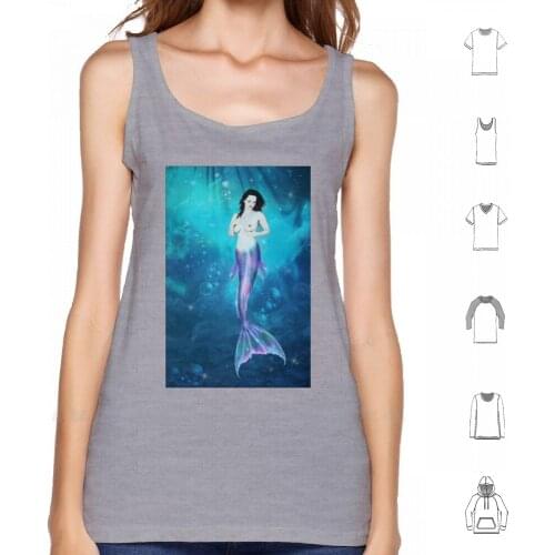 Object Of Desire : No Fishermans Slave Tank tops DIY Print Denise Abe Germany Mermaid Water Underwater Bubbles