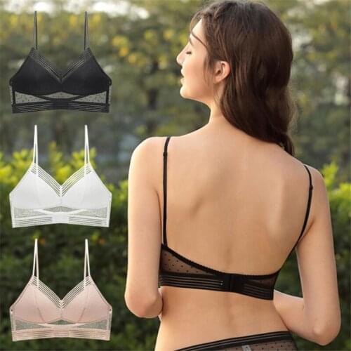 Sexy French Style Bra Corset Push Up Triangle Bralette Beauty Back U-Shape Big Backless Lingerie Underwear Tube Top нижнее белье