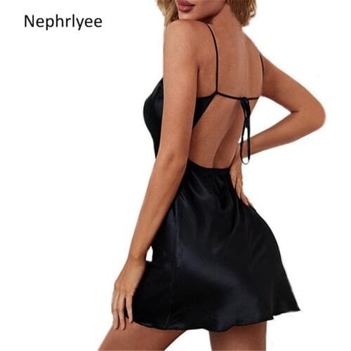 Pijama backless Womens Pajama Sets V-Neck Stretch Satin sexy Sleepwear Pajamas Home Wear Nightwear Clothing