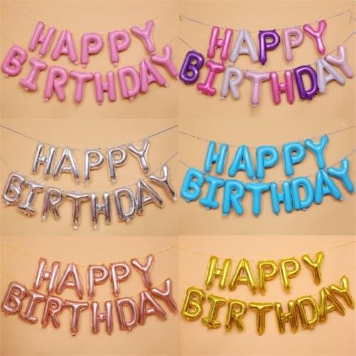 Popular Version Can Be Hung With A Hole To Imitate The HB Letter Happy Birthday Set Layout Balloon Set Birthday Decoration