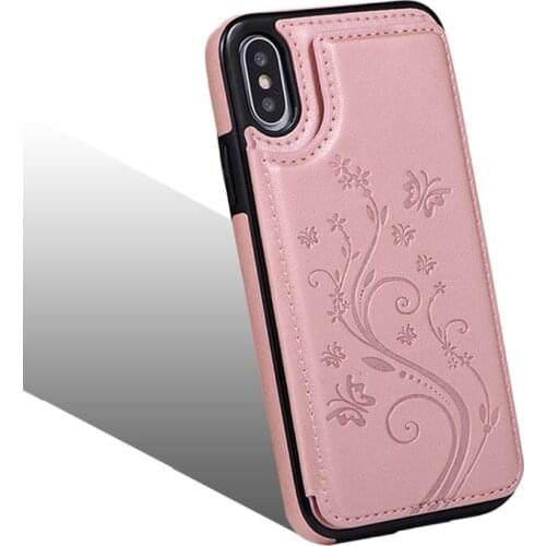 Luxury For 8plus 7plus Wallet Cover Fundas Soft Case For iPhone 5 5s se 6 6s 8 7 Plus X XR XS MAX Leather Capinha Coque Etui