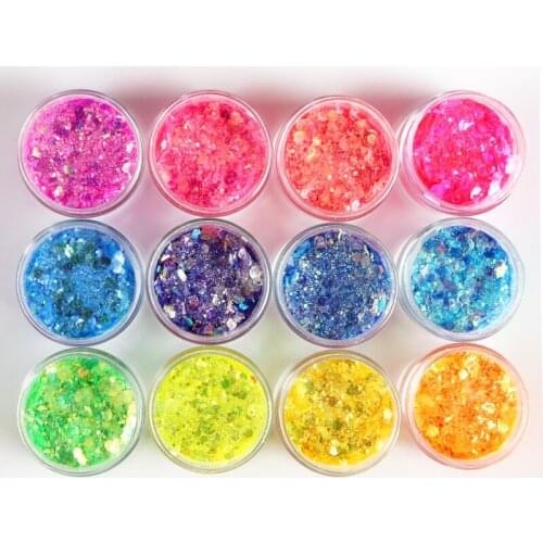 Mixed Chunky Hexagon Glitter For Resin Art Decorations Chameleon Sequins Resin Fillings Jewelry Making Epoxy Resin Mold Pigment