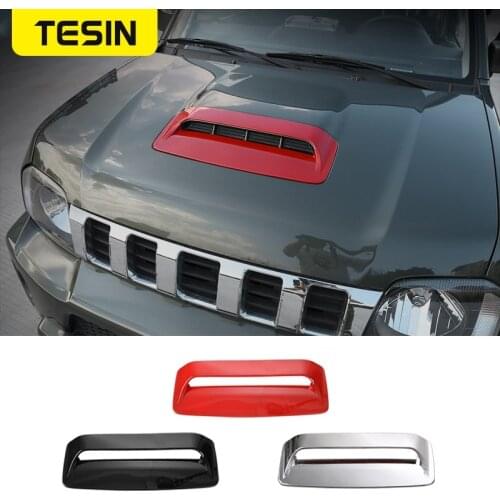 TESIN Styling Mouldings Car Air Flow Intake Hood Scoop Vent Bonnet Cover Decoration for Suzuki Jimny 2012-2015 Auto Accessories