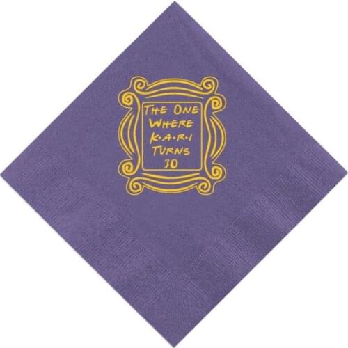 Personalize Thirtieth Birthday Napkins - Personalized Napkins - Best Friends TV Show, Custom 30th Birthday Napkins