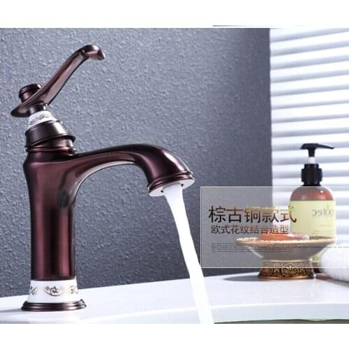 Vidric Fashion Europe style high quality brass gold finished bathroom hot and cold sink faucet basin faucet