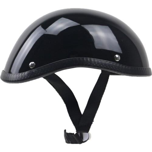 TT&CO Style Vintage Moto Helmet Half Face Motorcycle Helmet Light Weight Cap Style Fiberglass Shell DD Ring Buckle Retro