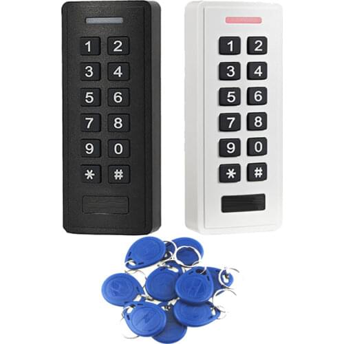 Waterproof Standalone Access Control gate opener fingerprint door keypad white RFID Reader of ABS