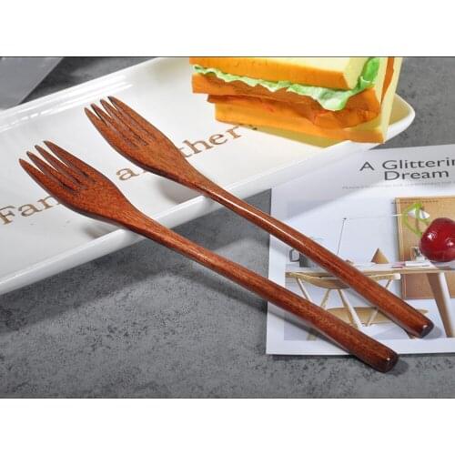 High Quality Practicality Wooden Spoon Fork Bamboo Kitchen Cooking Utensil Tools Soup-Teaspoon Tableware Kitchen Tool Hot Sale