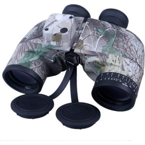 Adult 7X50 Binoculars Adult Military Binoculars Waterproof and Anti-fog, Equipped with Compass Rangefinder BAK4 Prism