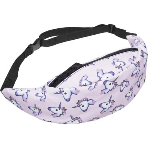 Colorful Waist Bag For Men Women Fanny Packs Style Belt Bag Unicorn Women Waist Pack Travelling Mobile Phone Sports Fitness Bags