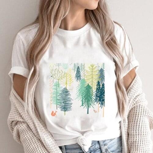 Women Watercolor 90s Style Watercolor Travel Cartoon Summer Fashion Tshirts Clothes T Top Ladies Print Tee T-Shirt Clothing