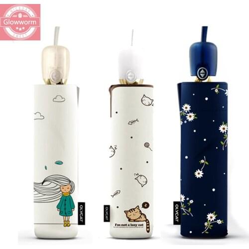 Pioggia Delle Donne Automatiche Antivento Pieghevole Ombrelli di Protezione UV Parasole Ragazze Carino 8K Trasporto Veloce