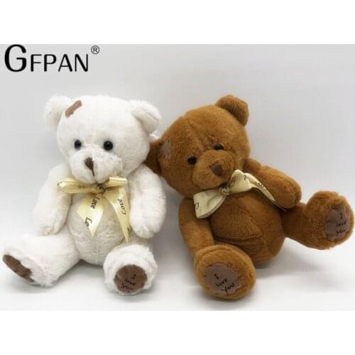 1pc High Quality Lovely Pacth Bear 2 Colors Soft Plush Toy Teddy Bear Kawaii Cotton Animal Birthday Gift For Children Low Price
