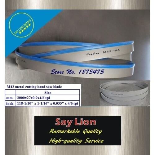 27x0.9x3000x4/6T HSS metal cutting band saw blade M42 Bi-Metal bandsaw