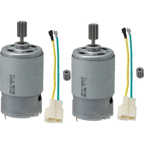 2 x 12V 30000RPM 550 High Speed Electric Motor Gear 10T Replacement Part