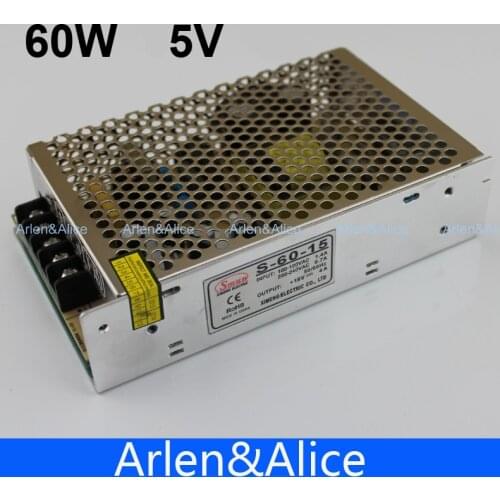 60W 5V 12A Single Output Switching power supply AC TO DC