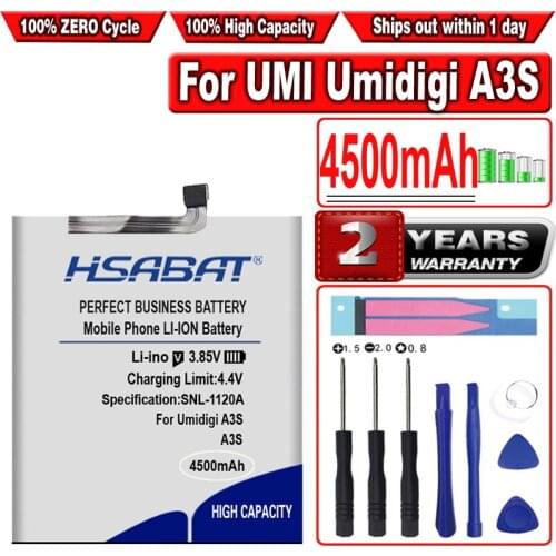 HSABAT 4500mAh A3S Battery for UMI Umidigi A3S