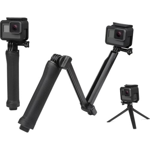 LemonMan for Gopro Accessories Tripod 3 Way Monopod Tripod Mount Extension Arm for Go pro Hero 6 5 4 3+ for xiaomi yi 4K SJCAM