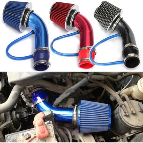 Mushroom Head Car Air Intake Filter Carburetor Alumimum Pipe Power Flow Kit Cleaner Intake Pipe Filter Car Accessories