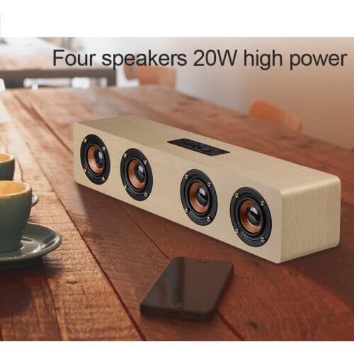 Four speakers high-power home theater speakers, portable Bluetooth wireless speakers, wooden sound bar subwoofer, auxiliary USB
