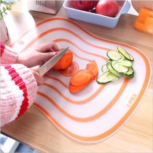 Plastic Cutting Board Non-slip Mat Pad Vegetable Kitchen Chopping Board Fruit Cut DIY Model Tool 4PCS