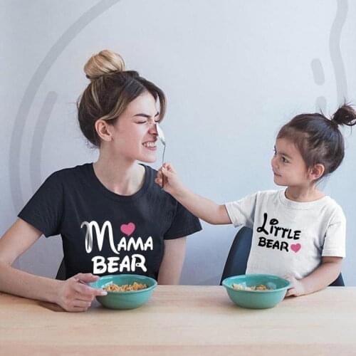 EIKFI Same T-shirts For Mom And Daughter