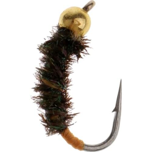 Simulation Insect Flies Brass Head Wet Sinking Flies for Bass Salmon Fly Fishing Freshwater Saltwater Fishing