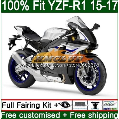 Injection For YAMAHA YZF-R1 YZF 1000 R1 2015 2016 2017 Gloss silvery127CL.17 YZF-1000 YZF R 1 YZF1000 YZFR1 15 16 17 OEM Fairing