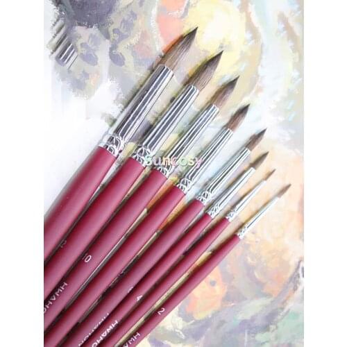 HWAHONG Artist Watercolor Paint Brush771, Round Flat Head Brush,For Artist, Horsehair,Painting Brush Tool painting supplies