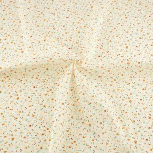 Booksew Printed Little Orange Flowers Design Tecido Patchwork Printed 100% Cotton Fabric Meter Sewing Cloth Craft Tela Floral