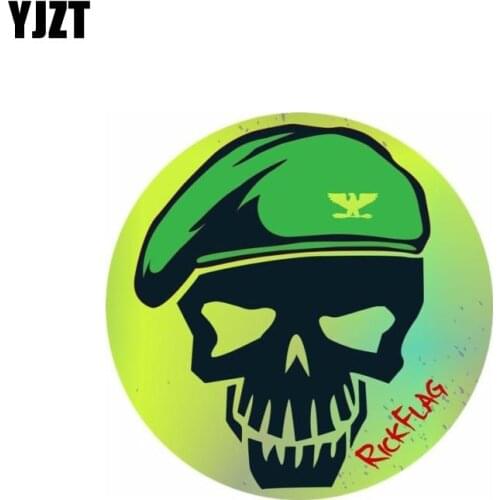 YJZT 9.8CM*9.8CM Creative PVC Motorcycle Decal Skull Rick Flag Accessories Car Sticker 6-0221